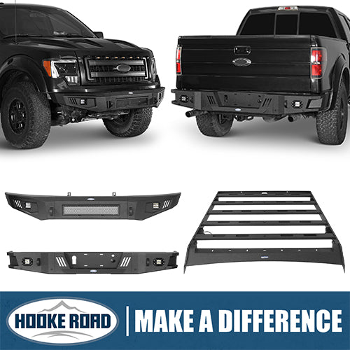 HookeRoad Front Bumper / Rear Bumper / Roof Rack for 2009-2014 F