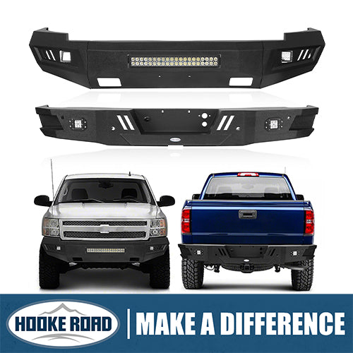 Hooke Road HR Front & Rear Bumper Combo(07-13 Chevy Silverado 1500)