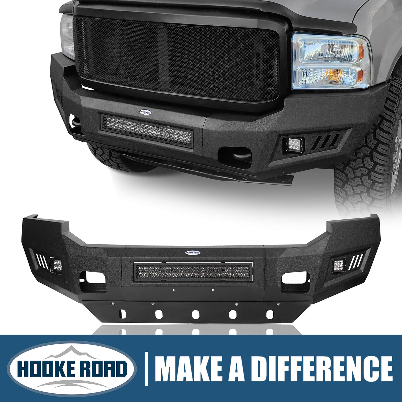 Ford Aftermarket Front Bumper w/Skid Plate for 2005-2007 F-250 F-350 -  Hooke Road