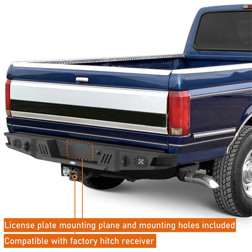 Hooke Road 1992-1996 Ford Rear Bumper F-150 F-250 F-350 b8541 6