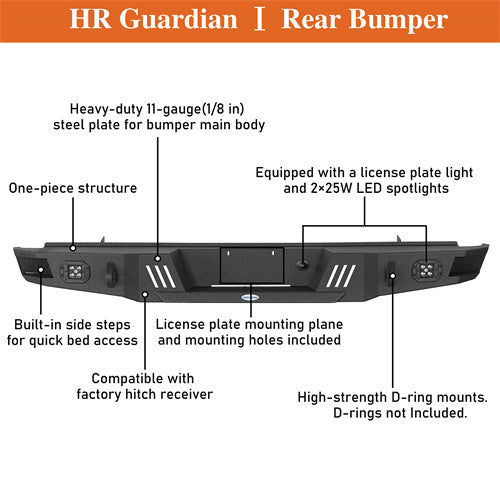 Load image into Gallery viewer, Hooke Road 1992-1996 Ford Rear Bumper F-150 F-250 F-350 b8541 8
