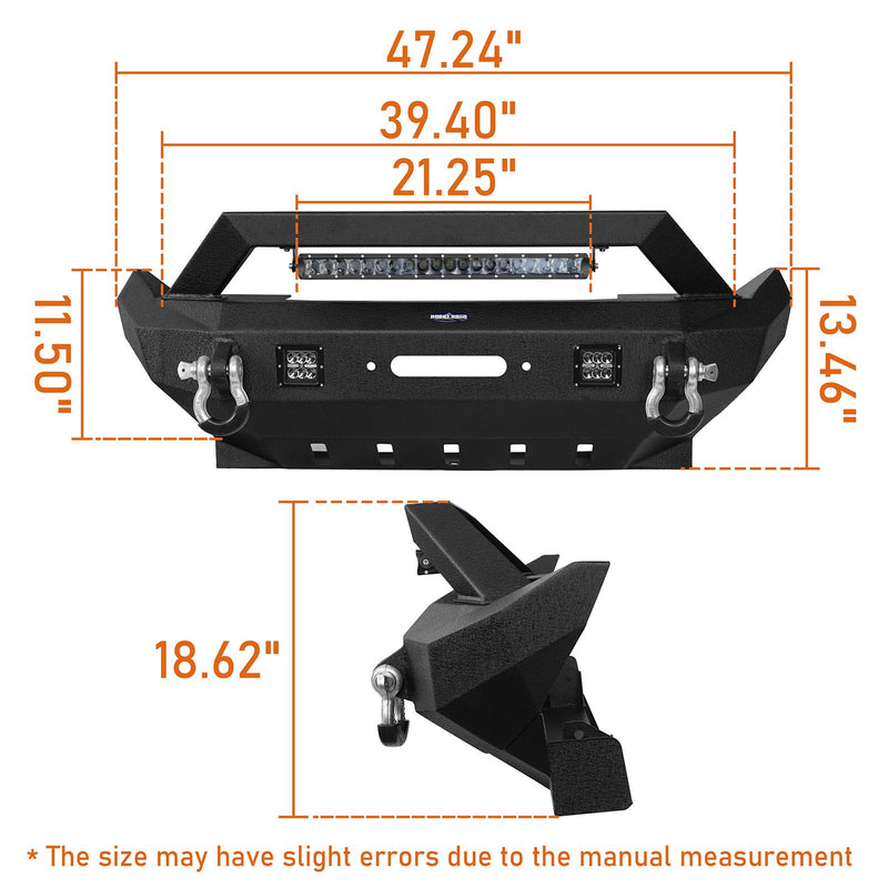 Load image into Gallery viewer, Jeep Gladiator JT Rock Crawler Stubby Front &amp; Rear Bumper (20-24) - HookeRoad b30317003 12
