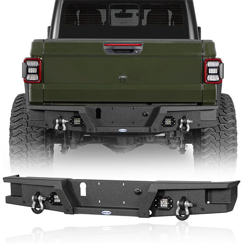 Jeep Gladiator JT Rock Crawler Stubby Front & Rear Bumper (20-24) - HookeRoad b30317003 13