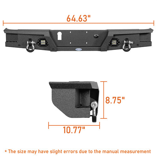 Jeep Gladiator JT Rock Crawler Stubby Front & Rear Bumper (20-24) - HookeRoad b30317003 21