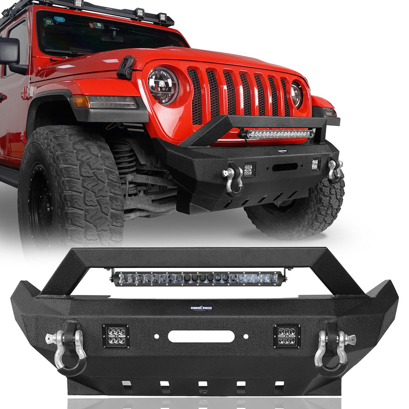 Load image into Gallery viewer, Jeep Gladiator JT Rock Crawler Stubby Front &amp; Rear Bumper (20-24) - HookeRoad b30317003 6
