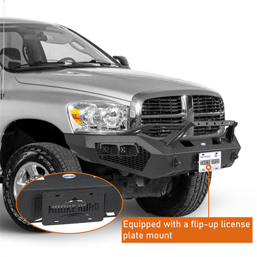 2006-2009 Ram 2500 3500 Front Bumper with Winch Plate Hooke Road b6481 12