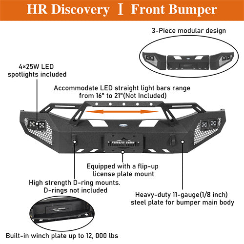 Load image into Gallery viewer, 2006-2009 Ram 2500 3500 Front Bumper with Winch Plate Hooke Road b6481 13
