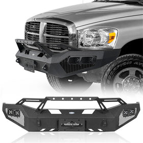 2006-2009 Ram 2500 3500 Front Bumper with Winch Plate Hooke Road b6481 1