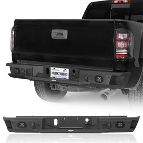 2007-2018 GMC Sierra 1500 Rear Bumper with LED Spotlights Hooke Road b9462 1