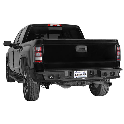 Load image into Gallery viewer, 2007-2018 GMC Sierra 1500 Rear Bumper with LED Spotlights Hooke Road b9462 3
