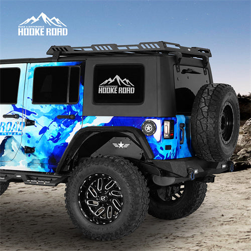 Load image into Gallery viewer, Hooke Road Aluminum Rear Wheel Well Liners Rear Fender Liners for 2007-2018 Jeep Wrangler JK b2118s 5
