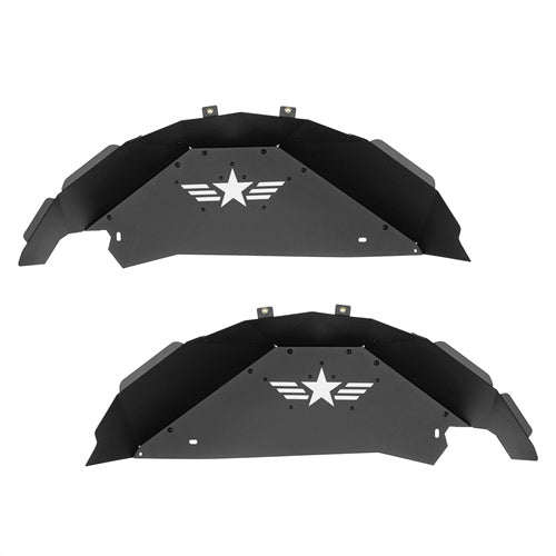 Hooke Road Aluminum Rear Wheel Well Liners Rear Fender Liners for 2007-2018 Jeep Wrangler JK b2118s 6