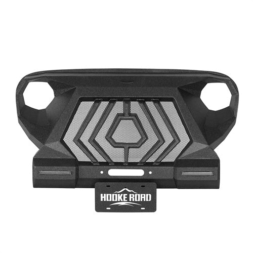 Hooke Road 2007-2018 Jeep JK Grill with Winch Plate and Led Lights b2107bs 5