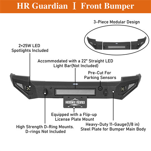 Hooke Road 2014-2015 Chevy Silverado 1500 Front Bumper b9035 12