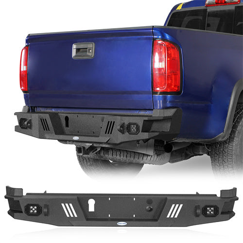 Load image into Gallery viewer, Hooke Road 2015-2022 Chevy Colorado &amp; GMC Canyon Rear Bumper with LED Spotlights, Excluding ZR2 Models b9109s 1
