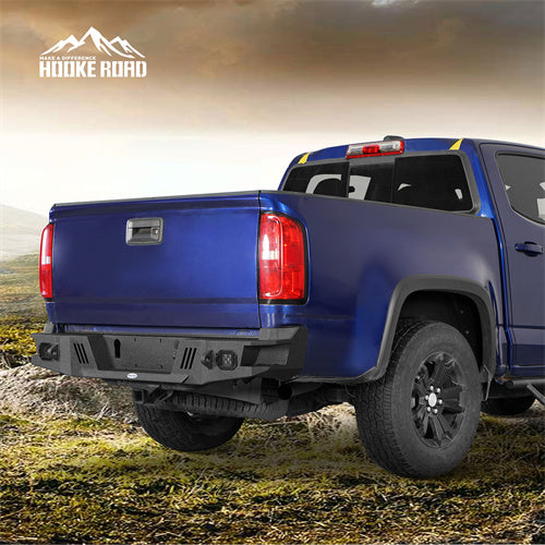 Load image into Gallery viewer, Hooke Road 2015-2022 Chevy Colorado &amp; GMC Canyon Rear Bumper with LED Spotlights, Excluding ZR2 Models b9109s 4
