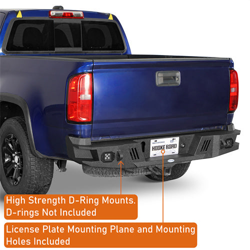 Load image into Gallery viewer, Hooke Road 2015-2022 Chevy Colorado &amp; GMC Canyon Rear Bumper with LED Spotlights, Excluding ZR2 Models b9109s 7
