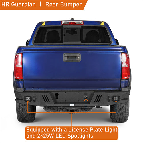 Load image into Gallery viewer, Hooke Road 2015-2022 Chevy Colorado &amp; GMC Canyon Rear Bumper with LED Spotlights, Excluding ZR2 Models b9109s 8
