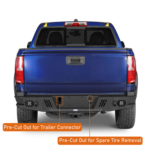 Load image into Gallery viewer, Hooke Road 2015-2022 Chevy Colorado &amp; GMC Canyon Rear Bumper with LED Spotlights, Excluding ZR2 Models b9109s 9
