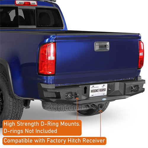 Load image into Gallery viewer, Hooke Road 2015-2022 Chevy Colorado &amp; GMC Canyon Steel Rear Bumper, Excluding ZR2 Models b9110s 12
