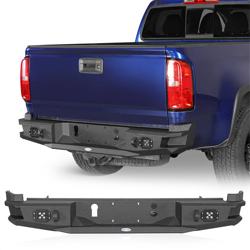 Load image into Gallery viewer, Hooke Road 2015-2022 Chevy Colorado &amp; GMC Canyon Steel Rear Bumper, Excluding ZR2 Models b9110s 1
