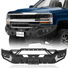 Hooke Road 2016-2018 Chevy Silverado 1500 Front Bumper with Winch Plate & 4 × LED Lights b9038ab 1