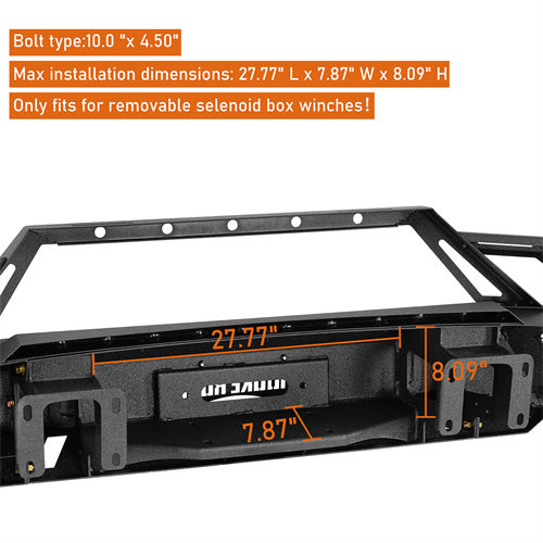 Load image into Gallery viewer, Hooke Road 2020-2023 GMC Sierra 2500HD/3500HD Front Bumper with Winch Plate &amp; 4 × LED Lights b9206ab 12
