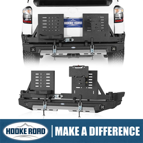 Load image into Gallery viewer, Hooke Road 4Runner Rear Bumper with Tire Carrier &amp; Jerry Can Holder for 2010-2024 Toyota 4Runner b9811ab 13
