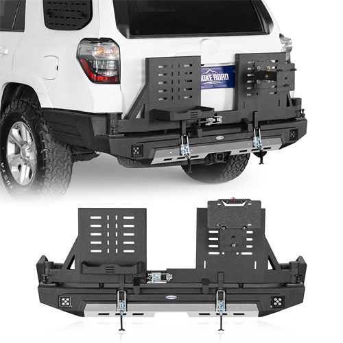 Load image into Gallery viewer, Hooke Road 4Runner Rear Bumper with Tire Carrier &amp; Jerry Can Holder for 2010-2024 Toyota 4Runner b9811ab 1
