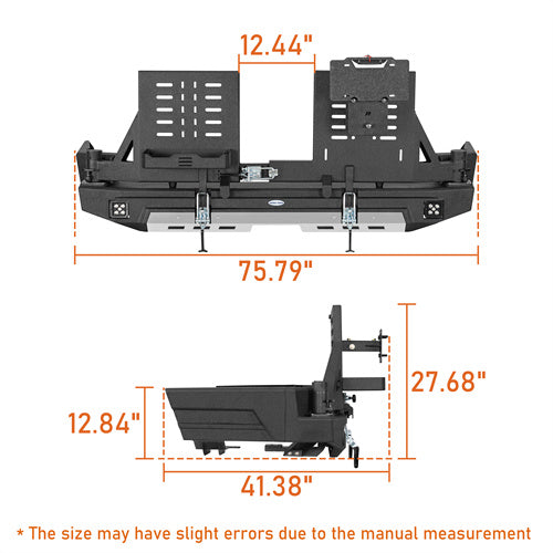 Load image into Gallery viewer, Hooke Road 4Runner Rear Bumper with Tire Carrier &amp; Jerry Can Holder for 2010-2024 Toyota 4Runner b9811ab 6
