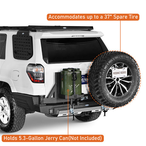 Load image into Gallery viewer, Hooke Road 4Runner Rear Bumper with Tire Carrier &amp; Jerry Can Holder for 2010-2024 Toyota 4Runner b9811ab 8
