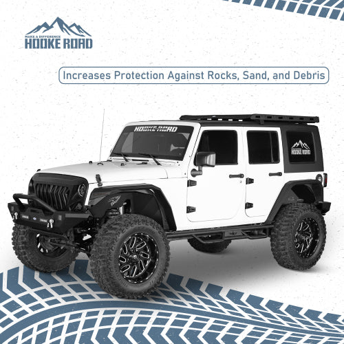 Hooke Road Aftermarket Aluminum Front Inner Fender Liners for 2007-2018 Jeep Wrangler JK b2119s 3