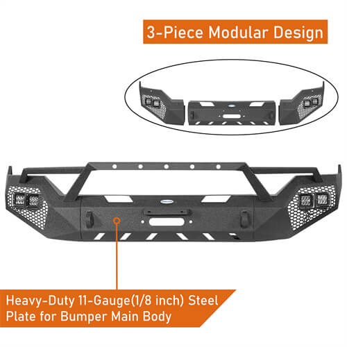 2013-2018 Ram 1500 Aftermarket Front Bumper 4x4 Truck Parts - Hooke Road b6020s 14