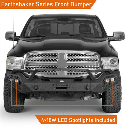 2013-2018 Ram 1500 Aftermarket Front Bumper 4x4 Truck Parts - Hooke Road b6020s 9