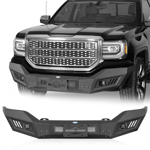 Load image into Gallery viewer, Hooke Road  Aftermarket Front Bumper with LED Spotlights for 2016-2018 GMC Sierra 1500 b9461 1
