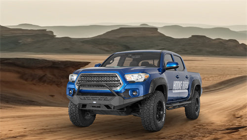 Load image into Gallery viewer, Hooke Road Aftermarket Front Bumper with Winch Plate &amp; LED Light Bar for 2016-2023 Toyota Tacoma 3rd Gen b4220s 15
