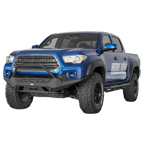 Load image into Gallery viewer, Hooke Road Aftermarket Front Bumper with Winch Plate &amp; LED Light Bar for 2016-2023 Toyota Tacoma 3rd Gen b4220s 5
