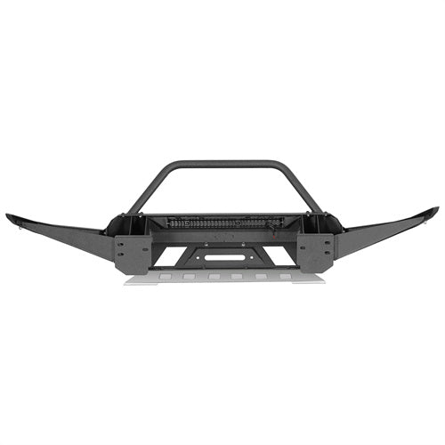 Hooke Road Aftermarket Front Bumper with Winch Plate & LED Light Bar for 2016-2023 Toyota Tacoma 3rd Gen b4220s 7