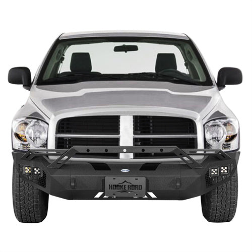 Load image into Gallery viewer, Hooke Road Aftermarket Front Bumper w/ Winch Plate &amp; 4 × LED Lights for 2006-2008 Ram 1500 b6506ab 2
