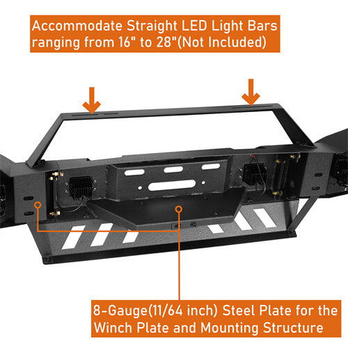 Load image into Gallery viewer, Aftermarket Full-Width Ford F-250 Front Bumper Pickup Truck Parts For 2011-2016 Ford F-250 - Hooke Road  b8525 15
