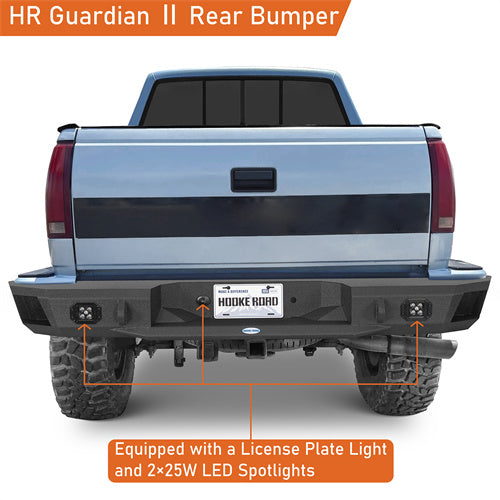 Hooke Road Aftermarket Rear Bumper for 1988-1998 Chevy Silverado 1500/2500 & GMC Sierra 1500/2500 b9301 9