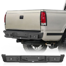 Hooke Road Aftermarket Steel Rear Bumper for 1988-1998 Chevy C/K 1500 2500 Fleetside b9083 1