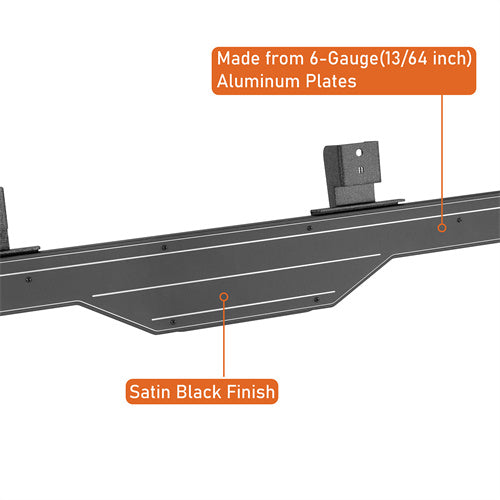 Load image into Gallery viewer, Hooke Road Aluminum Side Steps Running Boards for 2018-2024 Jeep Wrangler JL 4-Door b3078s 14
