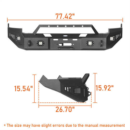 Load image into Gallery viewer, 2009-2012 Ram 1500 Aftermarket Full-Width Front Bumper 4x4 Truck Parts - Hooke Road b6202 17
