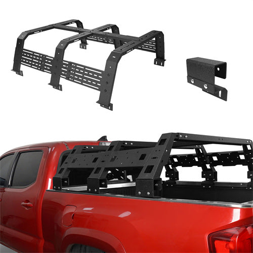 18.8" High Overland Bed Rack Fits Toyota Tacoma & Tundra - Hooke Road