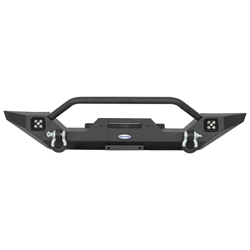 Load image into Gallery viewer, HookeRoad Different Trail Front Bumper w/Winch Plate for 1987-2006 Jeep Wrangler TJ YJ b1012bs 5
