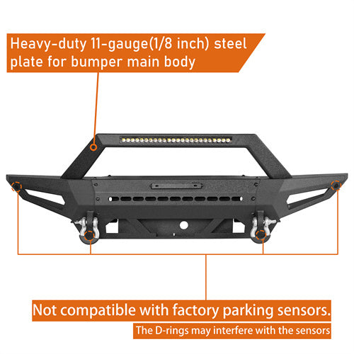 Load image into Gallery viewer, 2021-2023 Ford Bronco (Excluding Raptor) DiscoveryⅠFront Bumper w/72W Light Bar - Hooke Road b8912s 15
