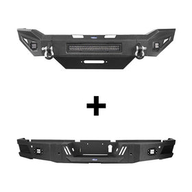 HookeRoad Dodge Ram 2500 Front Bumper & Rear Bumper for 2019-2023 Ram 2500 Hooke Road HE.6302+HE.6304 2