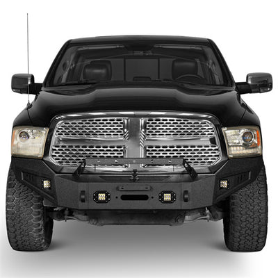 HookeRoad Dodge Ram Front Bumper & Rear Bumper Combo for 2013-2018 ...