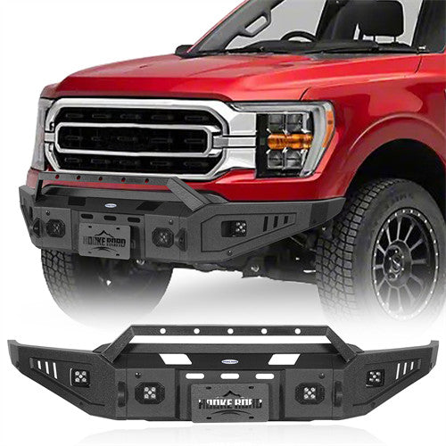 2021-2023 Ford F-150 Front Bumper w/ Winch Plate & LED Spotlights ...